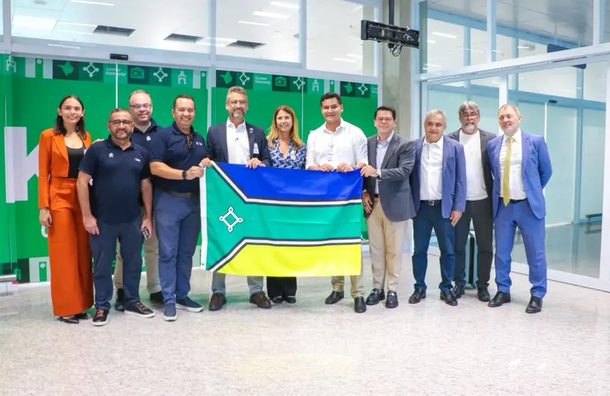 ‘É o Amapá no centro das discussões sobre economia, turismo e petróleo’, destaca Clécio Luís na chegada do primeiro voo da rota Rio de Janeiro-Macapá