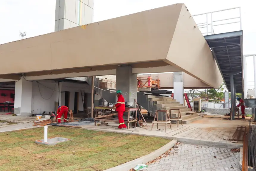 Governo do Amapá intensifica obras no Monumento Marco Zero do Equador com serviços hidráulicos, elétricos, de calçamento e paisagismo