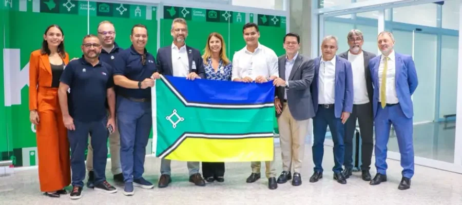 ‘É o Amapá no centro das discussões sobre economia, turismo e petróleo’, destaca Clécio Luís na chegada do primeiro voo da rota Rio de Janeiro-Macapá